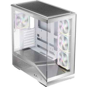 1ST PLAYER GM7 BTF GÜMÜŞ ARGB 4X12CM FAN TEMPERLİ CAM  ATX KASA