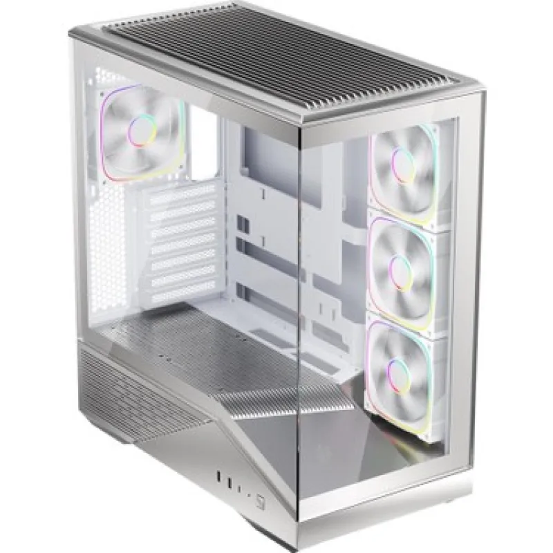 1ST PLAYER GM7 BTF GÜMÜŞ ARGB 4X12CM FAN TEMPERLİ CAM  ATX KASA