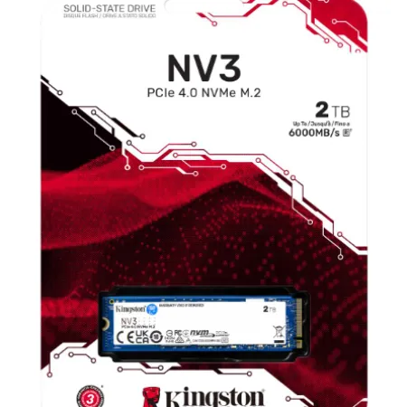 2TB KINGSTON NV3 SNV3S/2000G 6000/5000MB/S M.2 NVMe PCIe 4.0 SSD