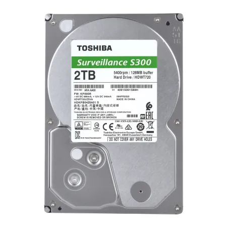 2TB TOSHIBA 5400RPM S300 SATA3 128MB 7/24 HDWT720UZSVA