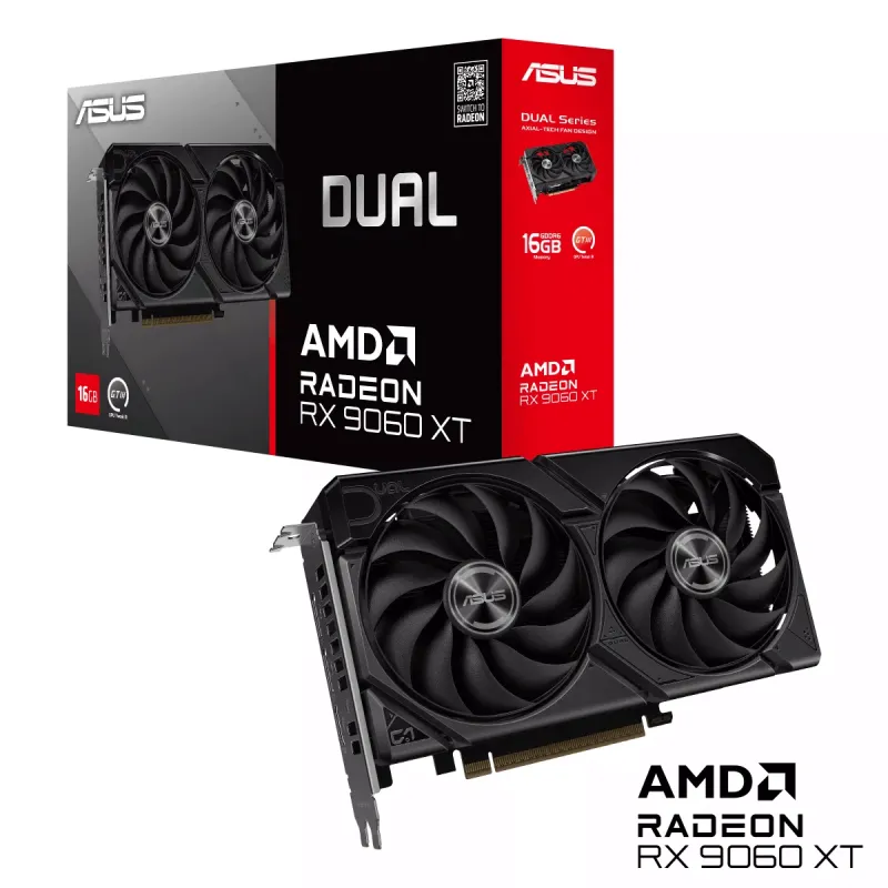 ASUS DUAL RX9060XT OC 16G 128 Bit 16GB RAM GDDR6 EKRAN KARTI