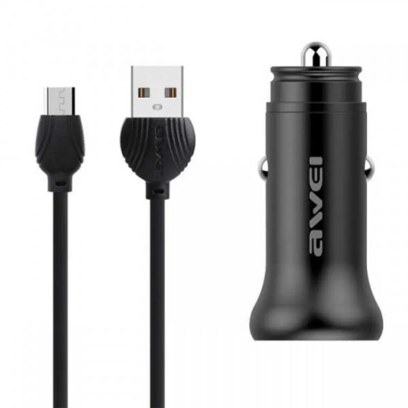 AWEI C-838 CAR CHARGER + USB DATA CABLE
