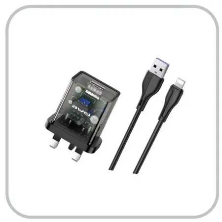 AWEI C12T SMALL POWER ADAPTER AND LIGHTNING