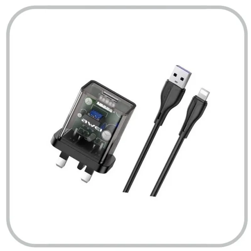 AWEI C12T SMALL POWER ADAPTER AND LIGHTNING