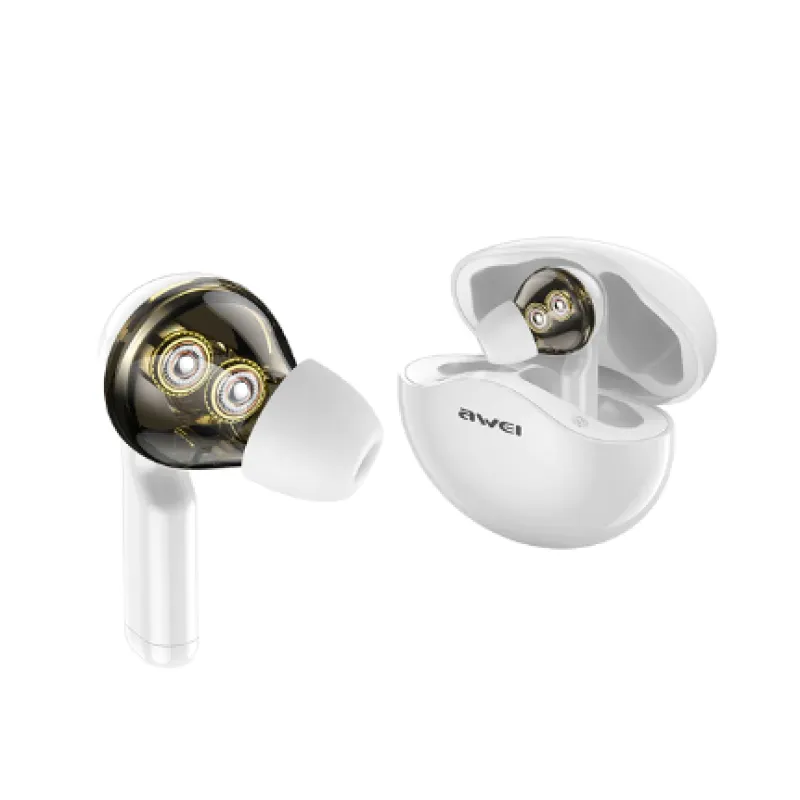 AWEI T12 DRIVER EARBUDS WHITE