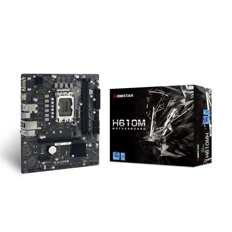 BIOSTAR H610MH D5 Intel 1700p DDR5 5600 HDMI VGA M2 mATX ANAKART