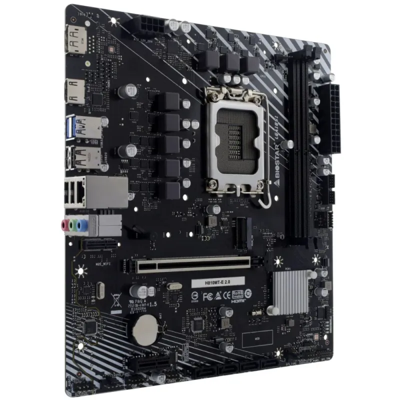 BIOSTAR H810MT-E 2.0 Intel 1851P DDR5 6400 HDMI DP M2 mATX Anakart