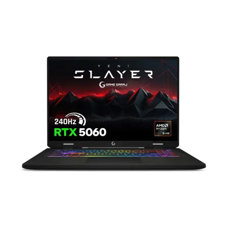 GAME GARAJ R9M XL AMD RYZEN 9 8940HX RTX 5060 32GB RAM 1TB SSD 240Hz QHD 17" GAMING LAPTOP