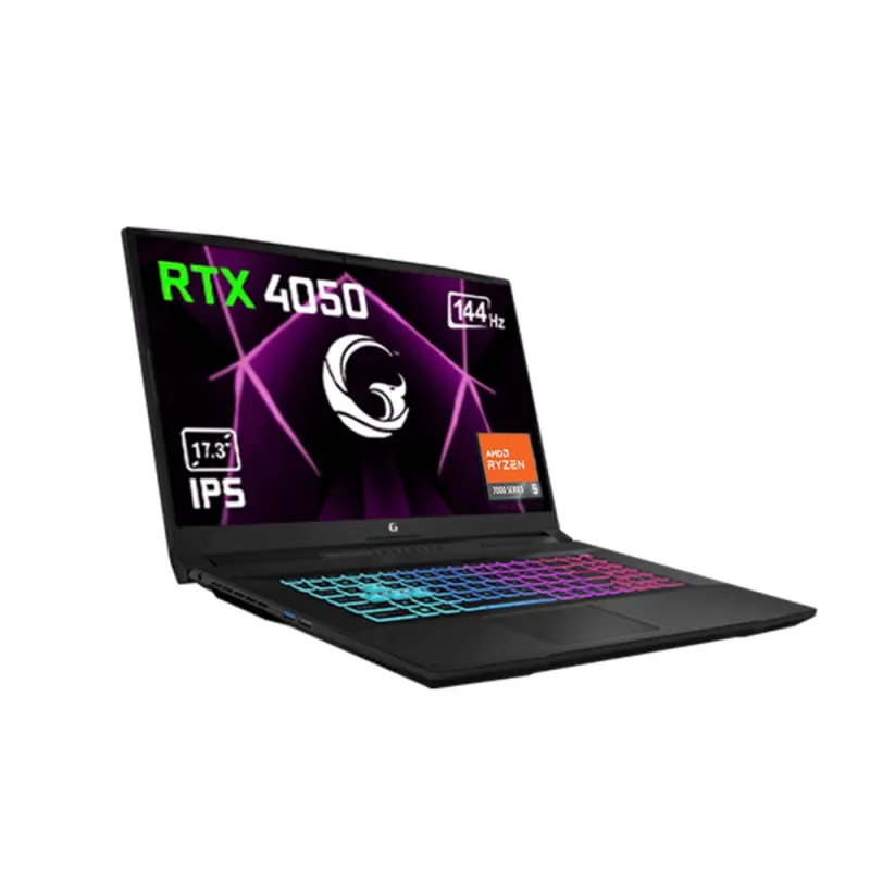 GAME GARAJ SLAYER RX5L-4050 AMD RYZEN5-7535HS 16 GB RAM 512GB SSD 6GB RTX4050 17.3 INCH DOS