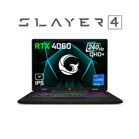 GAME GARAJ SLAYER4 7XL GAMING LAPTOP INTEL i7-14700HX 16GB RAM 1TB SSD RTX 4060 17.3" 240Hz DOS