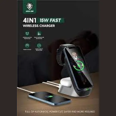 GREEN 4IN1 15W FAST WIRELESS CHARGER