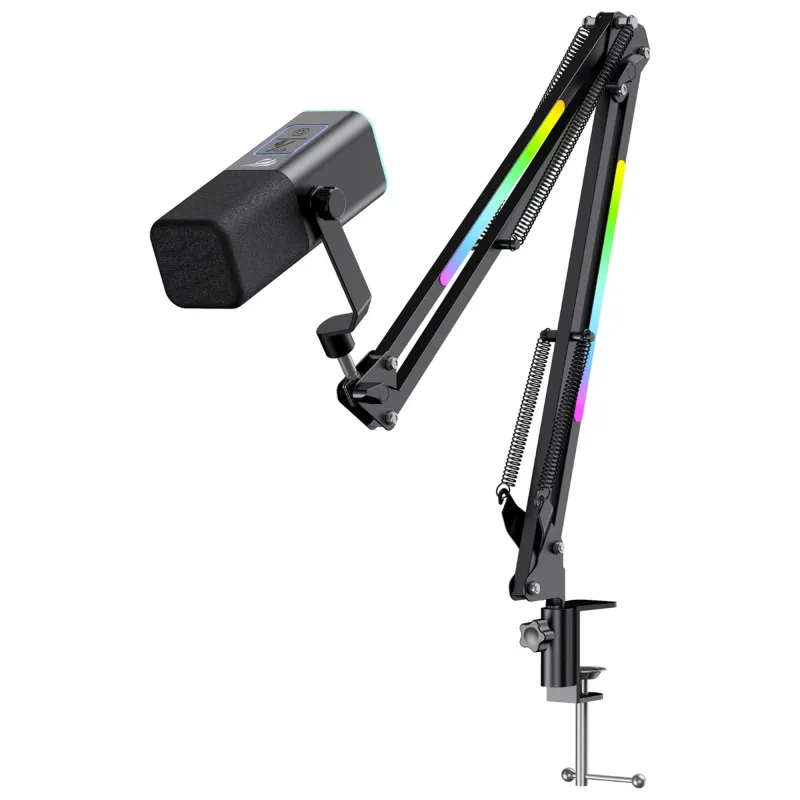 HAVİT GAMENOTE GK71 PRO RGB 24BIT 192KHZ YAYINCI MİKROFONU STANTLI SİYAH