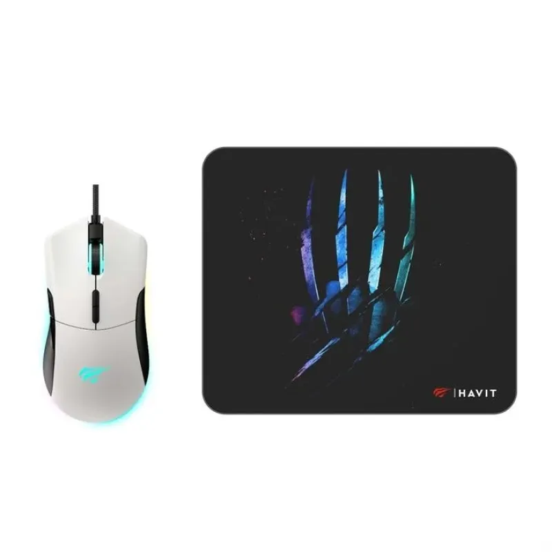 HAVİT GAMENOTE MS1037CM KABLOSUZ MOUSE- MOUSE PAD SET BEYAZ