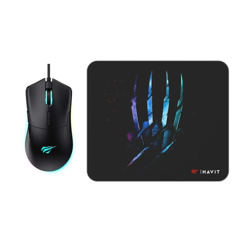 HAVİT GAMENOTE MS1037CM KABLOSUZ MOUSE- MOUSE PAD SET SİYAH