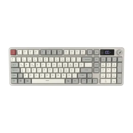 HAWK HK258RK GAMING HK258 MEMBRANE LCD RGB KABLOSUZ/BLUETOOTH KIRMIZI HAKİ FULL TÜRKÇE GAMING KLAVYE