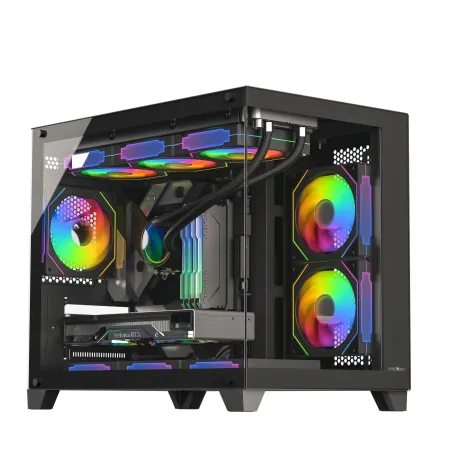 JAMES DONKEY Stark S700 3xARGB Temperli Cam 750W 80+ Bronze mATX Siyah Gaming (Oyuncu) Kasa