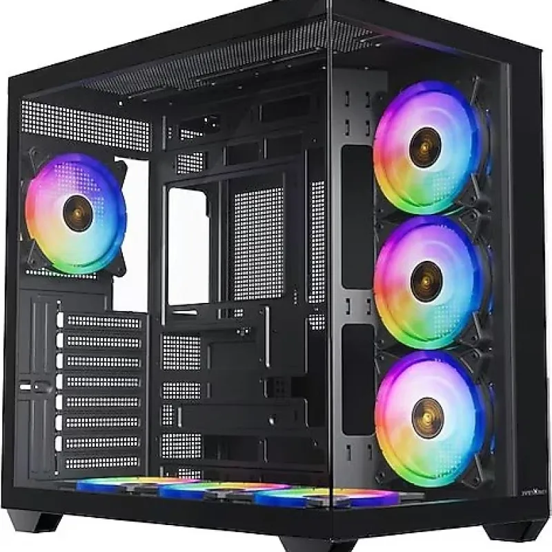 JAMES DONKEY Stark S801 7xARGB Temperli Cam 650W 80+ Bronze ATX Siyah Gaming Kasa