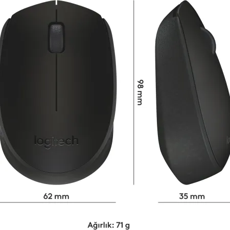 LOGITECH M171 KABLOSUZ MOUSE SIYAH