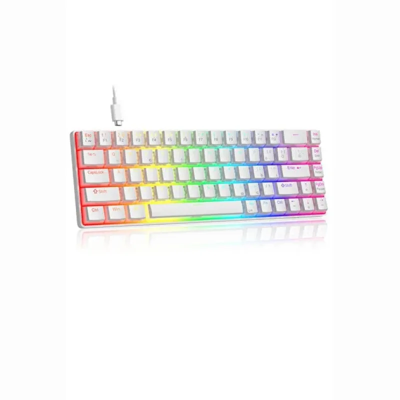 MAGEGEE MK-BOX MEKANIK KABLOLU RGB PUDDING RED SWITCH BEYAZ GAMING KLAVYE
