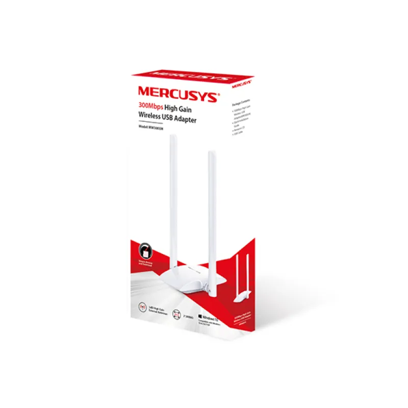 MERCUSYS MW300UH 300Mbps High Gain USB Adapter