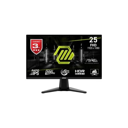 MSI 24.5" MAG 255F E20 Flat RAPID IPS 0.5MS FreeSync 200 Hz Siyah FHD Monitör