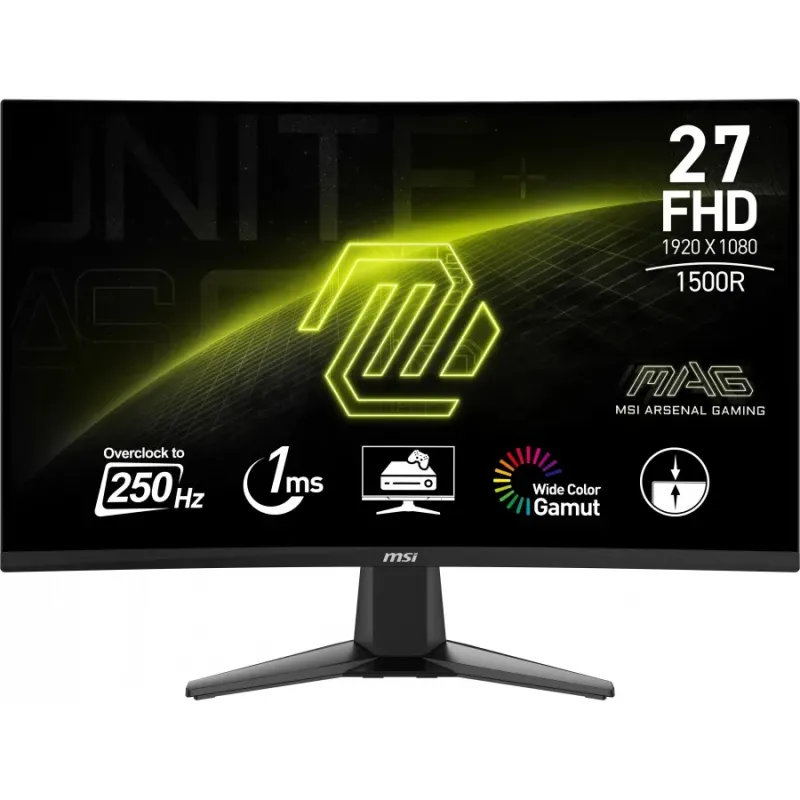 MSI 27 MAG 27C6X Curved 250Hz VA 1ms Adaptive-Sync FHD Monitör