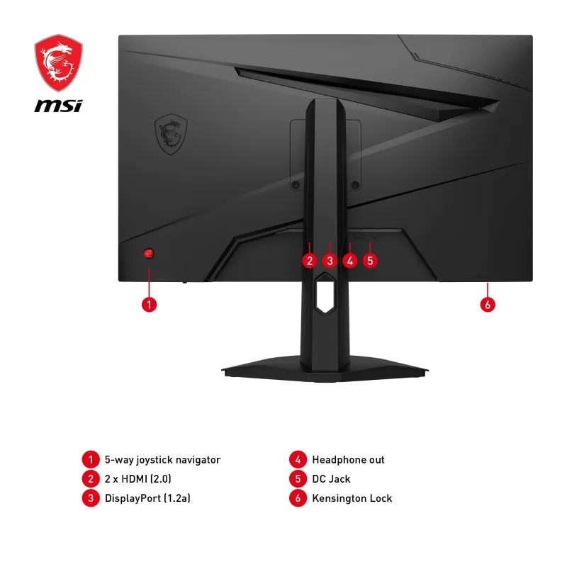 MSI G244F E2 23.8" 180Hz 1ms FHD Rapid IPS Gaming Oyuncu Monitör