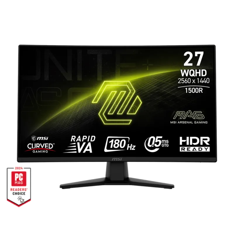 MSI GAMING MONITOR 27" WQHD MAG 274CQF CURVED 1500R VA RAPID 0.5MS 2K 180Hz