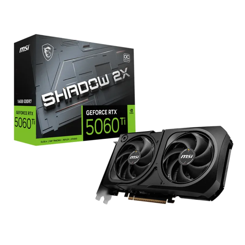 MSI GEFORCE RTX 5060 TI 16GB SHADOW 2X OC PLUS