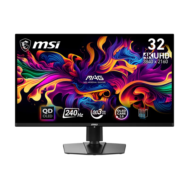 MSI MAG 321UPX  31.5" 4K UHD 3840x2160 240Hz 0.03ms HDMI DP Type-C Adaptive-Sync HDR400 QD-OLED Gaming Monitör
