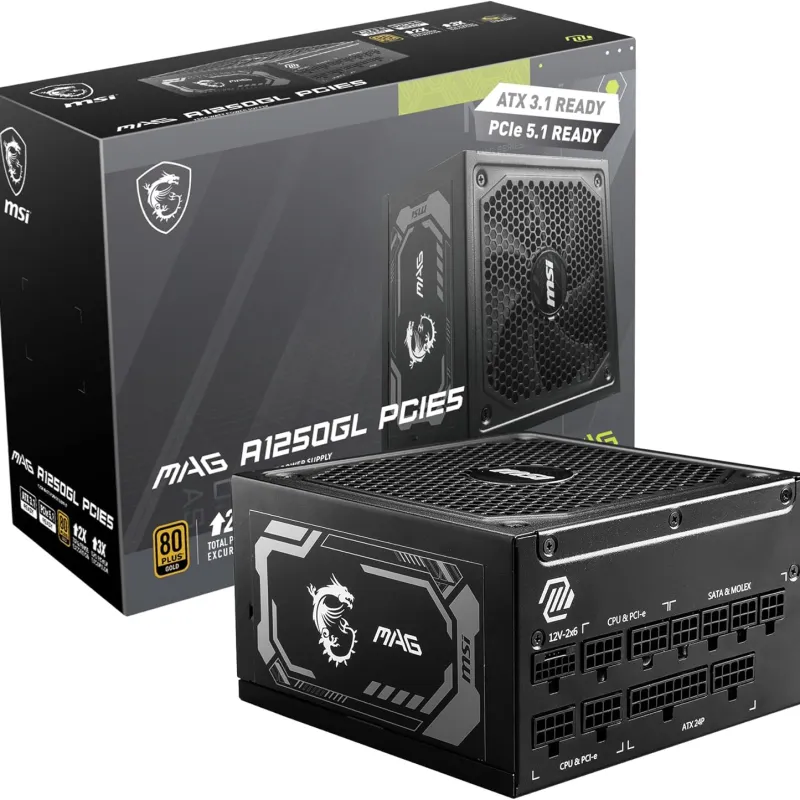 MSI MAG A1250GL 1250W 80+ GOLD POWER SUPPLY
