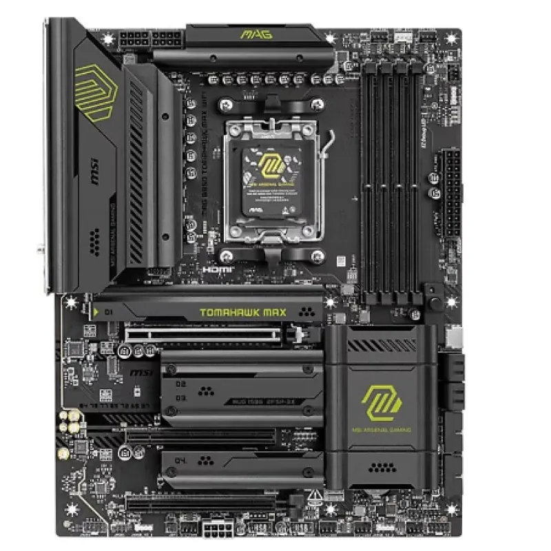 MSI MAG B850 TOMAHAWK MAX WIFI AM5 DDR5 8400MHZ(OC) HDMI 4x M.2 USB 10Gbs 5G LAN WI-FI 7 ATX