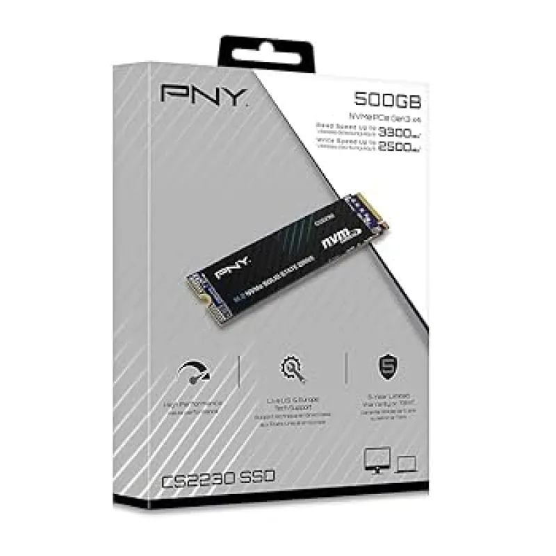 PNY CS2230 500 GB 3300/2500 NVMe PCle M.2 SSD (M280CS2230-500-RB
