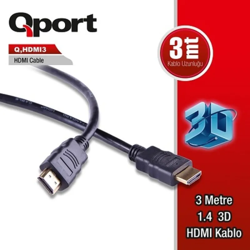 QPORT 3M HDMI KABLO