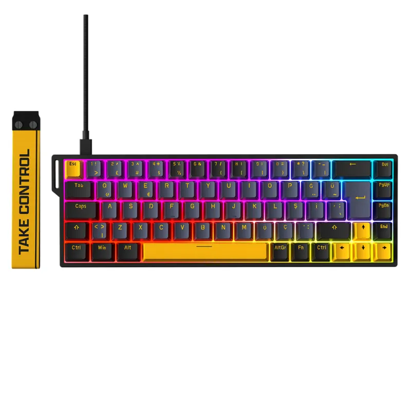 RAMPAGE Kaisel Gasket Manyetik 8000Hz RGB Rapid Trigger Oyuncu Klavyesi