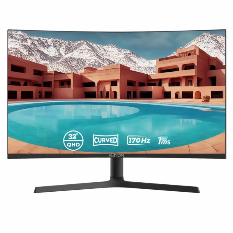 RAYDIN G32VA170QC 32 INCH 1MS 170HZ 2K QUAD HD CURVED GAMING MONITOR