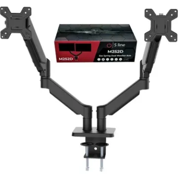 S-LİNE M252D HAREKETLİ ÇİFT KOLLU MONİTÖR ASKI APARATI 13"-32" 8KG