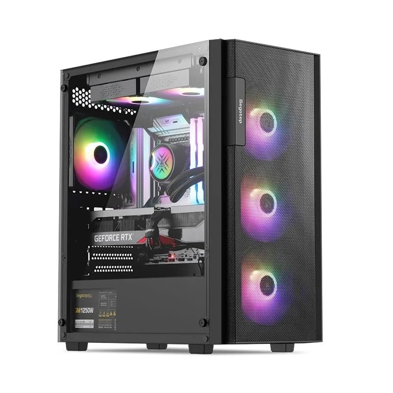 SEGOTEP AXE 5 SİYAH 650W 80+ MIDI TOWER KASA (RAINBOW FAN)