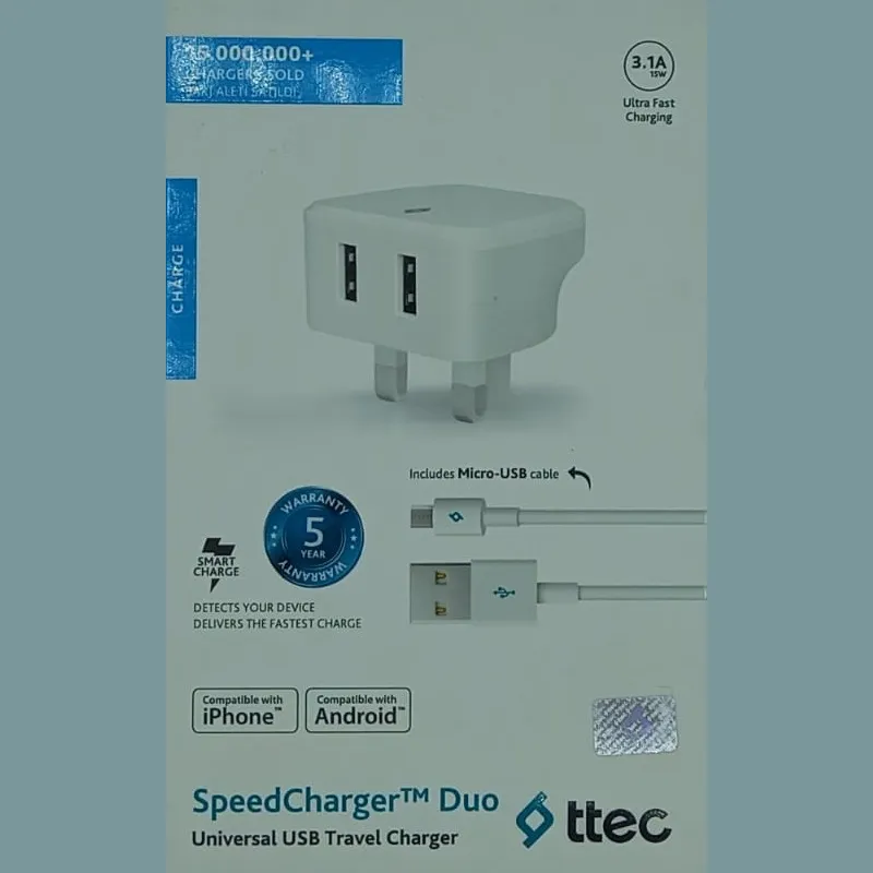 TTEC 2SCS02UM-UK MICRO USB CHARGER