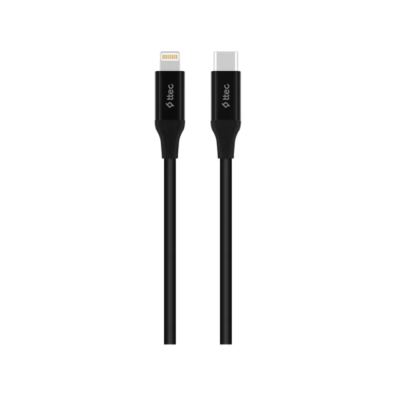 TTEC LIGHTNING TO TYPE-C CABLE BLACK