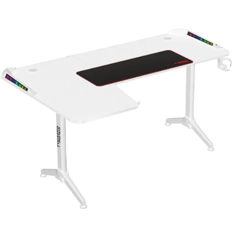 TWİSTED MINDS RGB WARRIOR L ŞEKİLLİ SOL BEYAZ OYUNCU MASASI